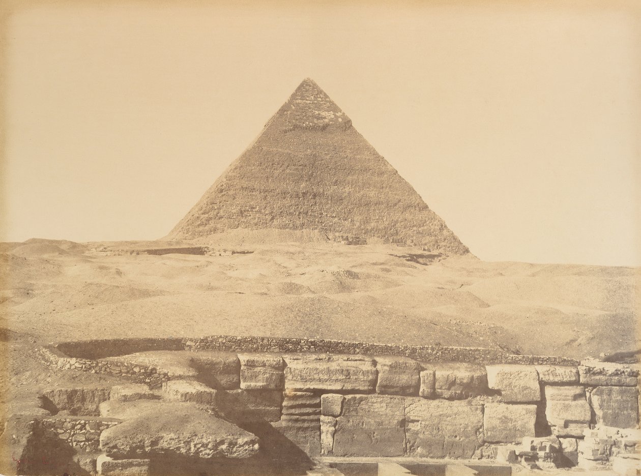 Giza Piramitleri, 1865-69. by Gustave Le Gray
