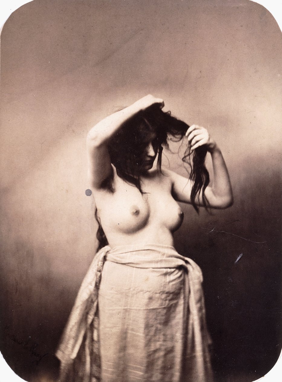 Ayakta Çıplak Kadın, c.1855 by Gustave Le Gray