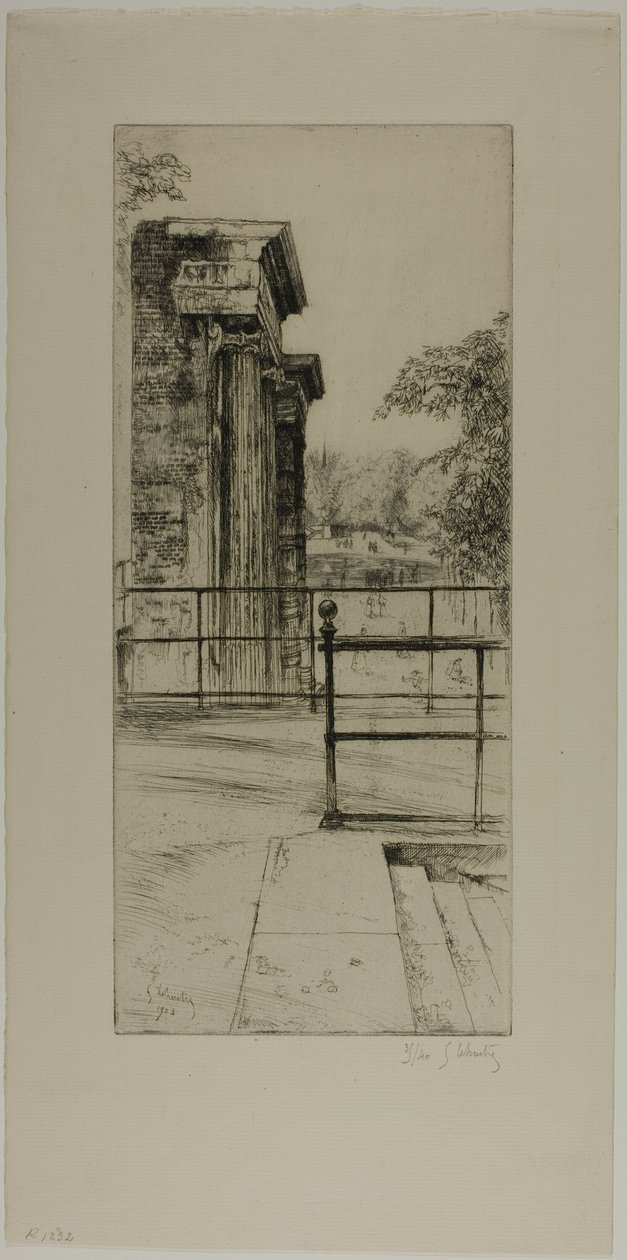 Eski Tuileries Harabeleri, Paris by Gustave Leheutre