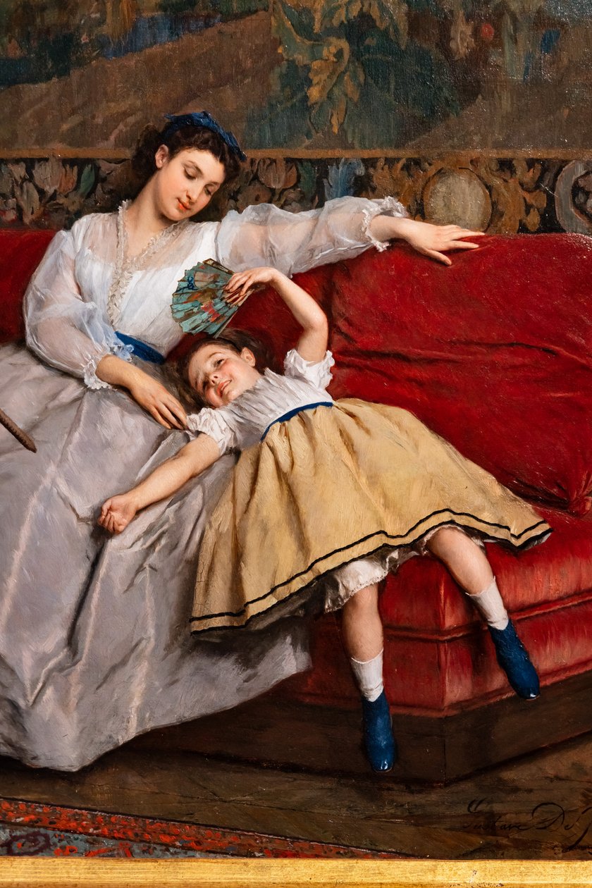 Anneliğin Sevinçleri, detay by Gustave Léonard de Jonghe