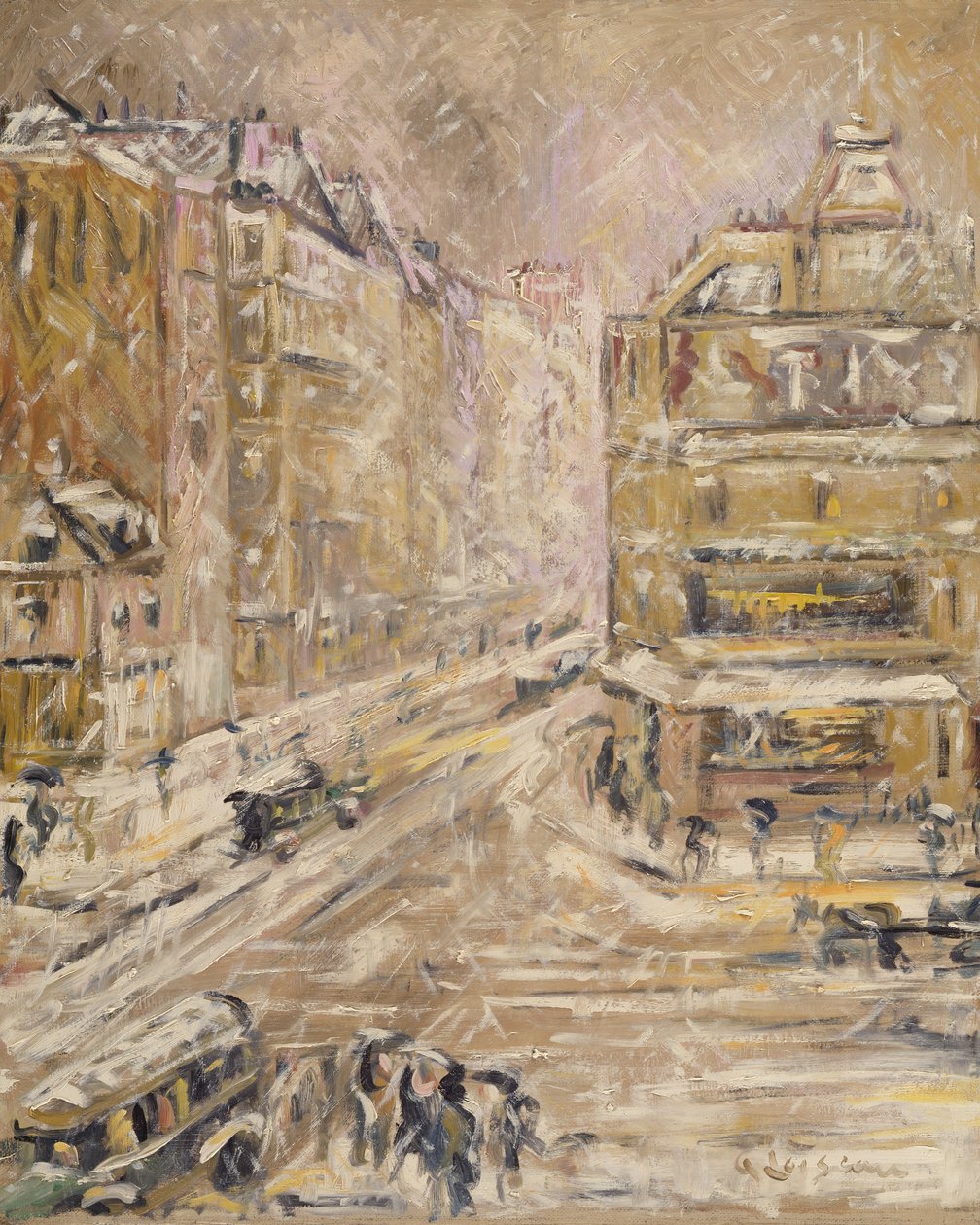 Rue de Clignancourt Kar Altında, 1924 by Gustave Loiseau