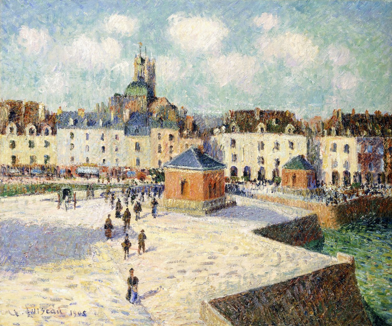 Güneş Işığında Dieppe Rıhtımı, 1905 by Gustave Loiseau