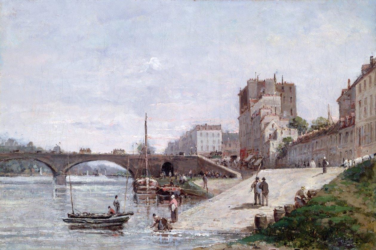 Seine ve Courbevoie Limanı by Gustave Mascart
