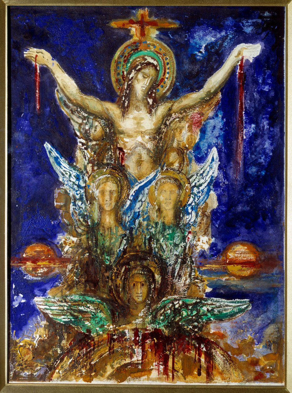 Gustave Moreau tarafından Kurtarıcı İsa Suluboya by Gustave Moreau
