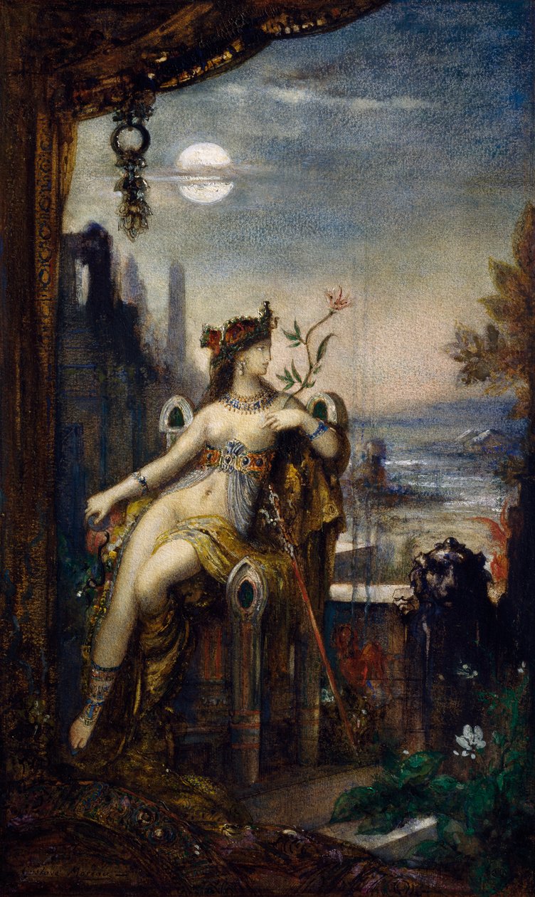Kleopatra, Gustave Moreau, suluboya by Gustave Moreau