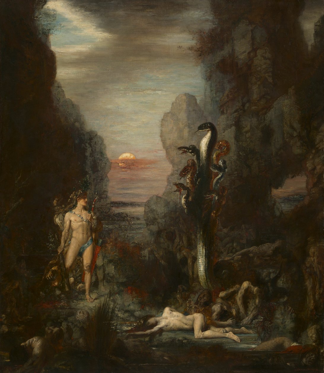 Herkül ve Lernaean Hydra by Gustave Moreau