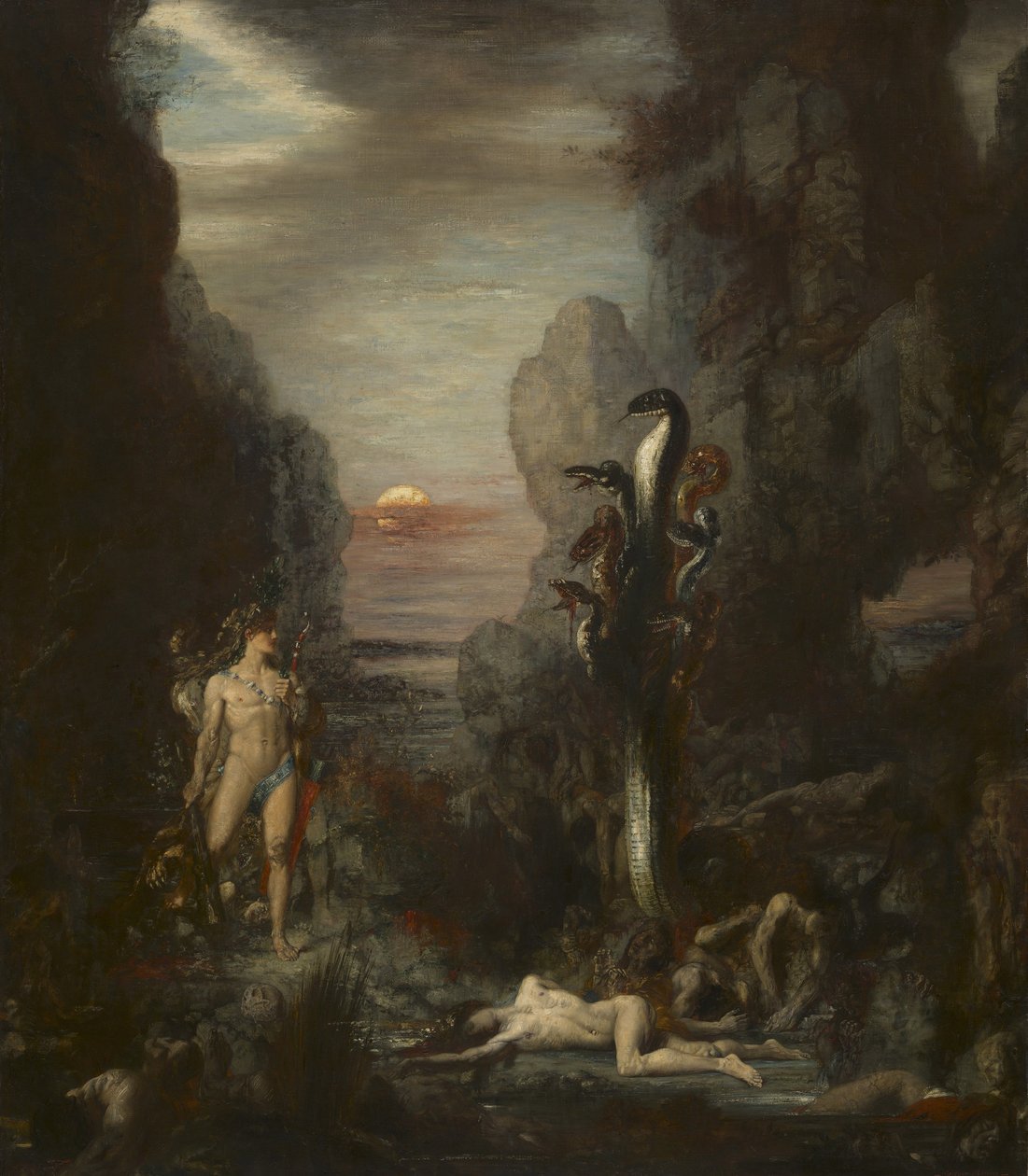 Herkül ve Lernaean Hydra, 1875-76 by Gustave Moreau