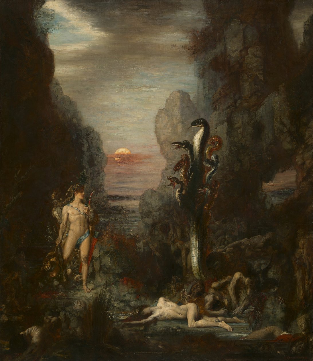 Herkül ve Lernaean Hydra, 187576. by Gustave Moreau