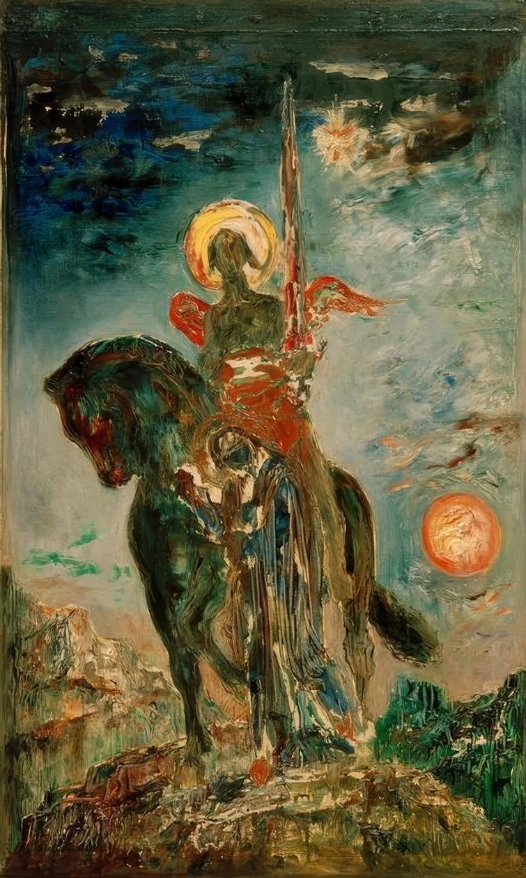 Kader ve Ölüm Meleği by Gustave Moreau