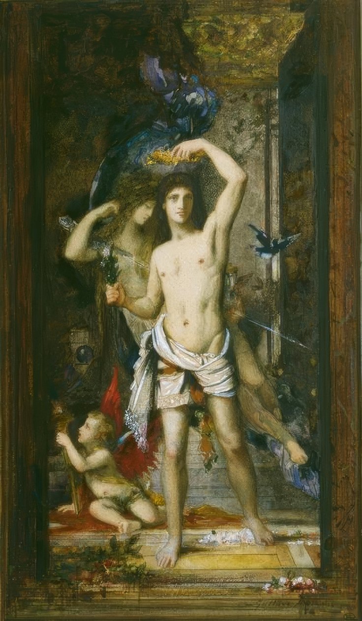 genç adam ve ölüm by Gustave Moreau