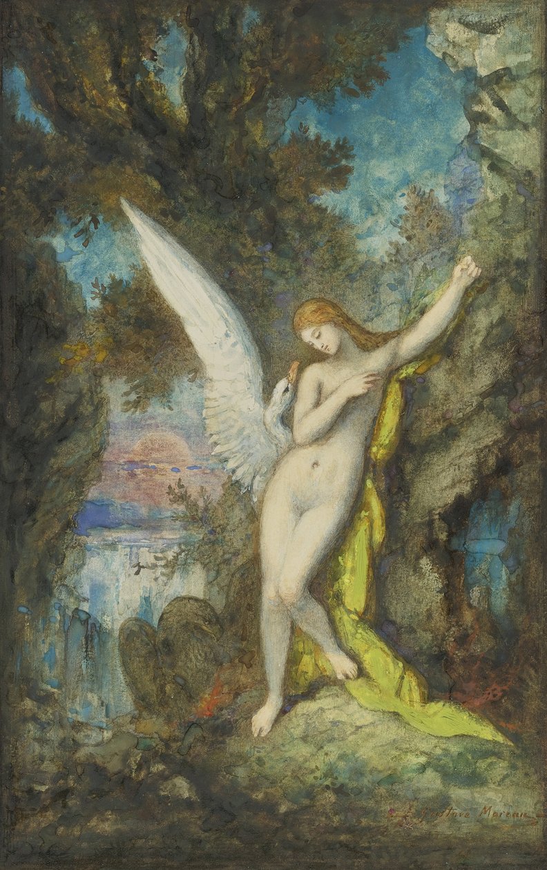 Leda ve Kuğu by Gustave Moreau