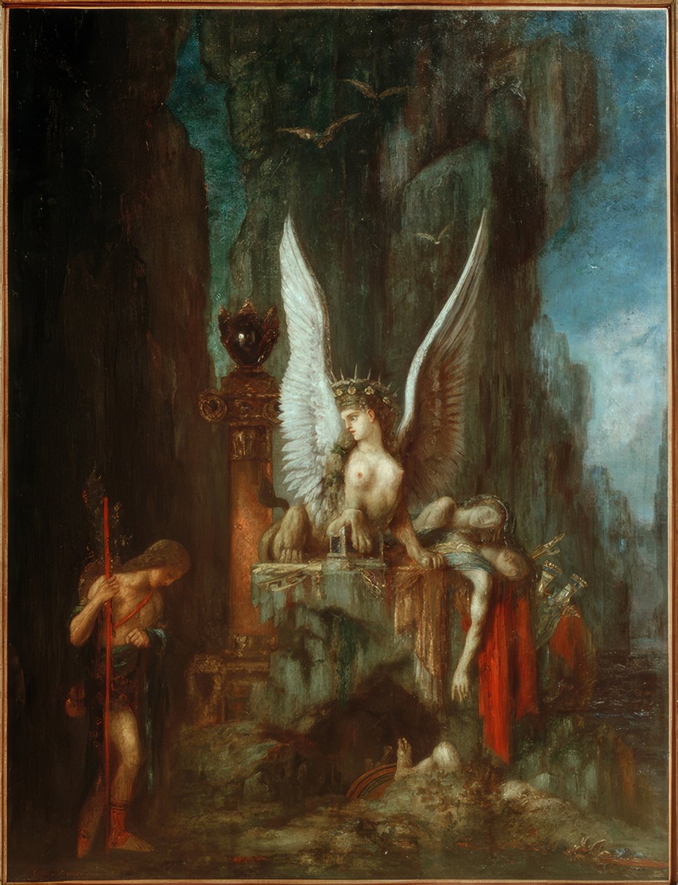 Oidipus gezgini veya Ölümden Önce Eşitlik by Gustave Moreau