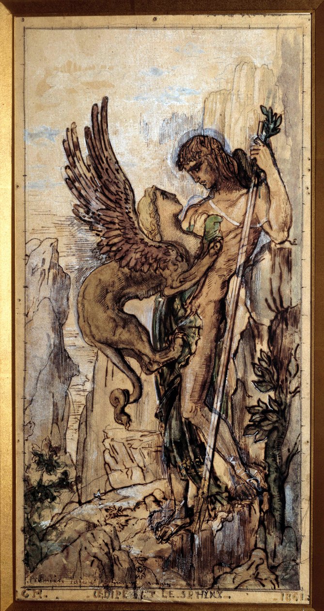 Oidipus ve Sfenks Gustave Moreau