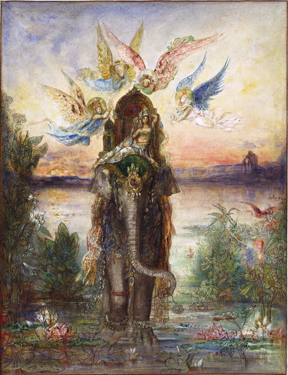 ""Peri, fil kutsal"" Peinture de Gustave Moreau (1826-1898) 1882 Ulusal Batı Sanatı Müzesi, Tokyo japon by Gustave Moreau