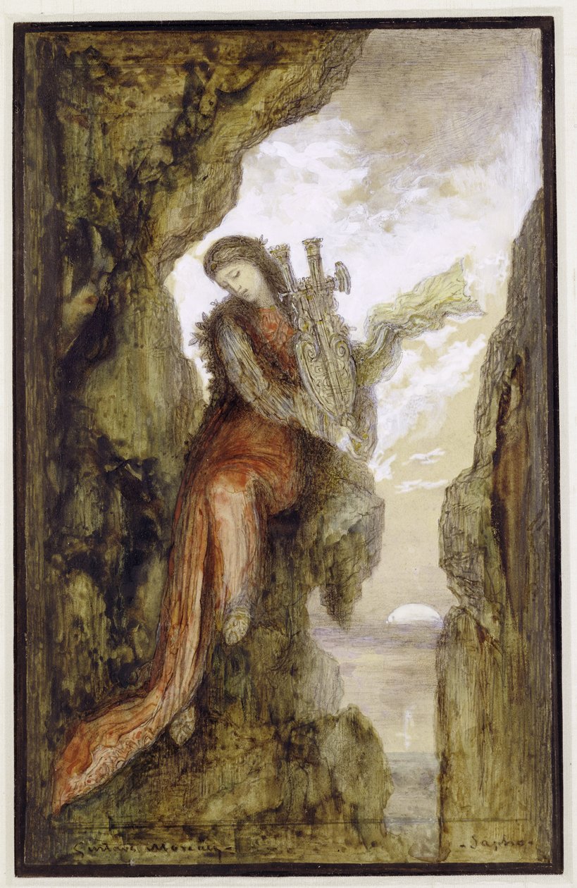 Uçurumdaki Sappho by Gustave Moreau