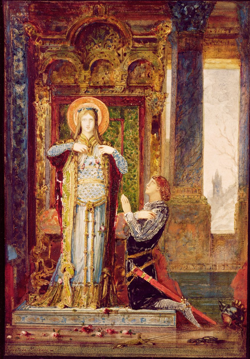 Macaristan Aziz Elisabeth veya Güllerin Mucizesi, 1879 by Gustave Moreau
