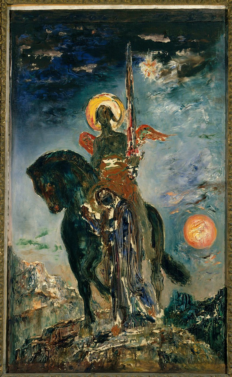 Park ve Ölüm Meleği tablosu Gustave Moreau (1826-1898) Sun. 1,10 X 0,37 m. Paris, Musee Gustave Moreau by Gustave Moreau