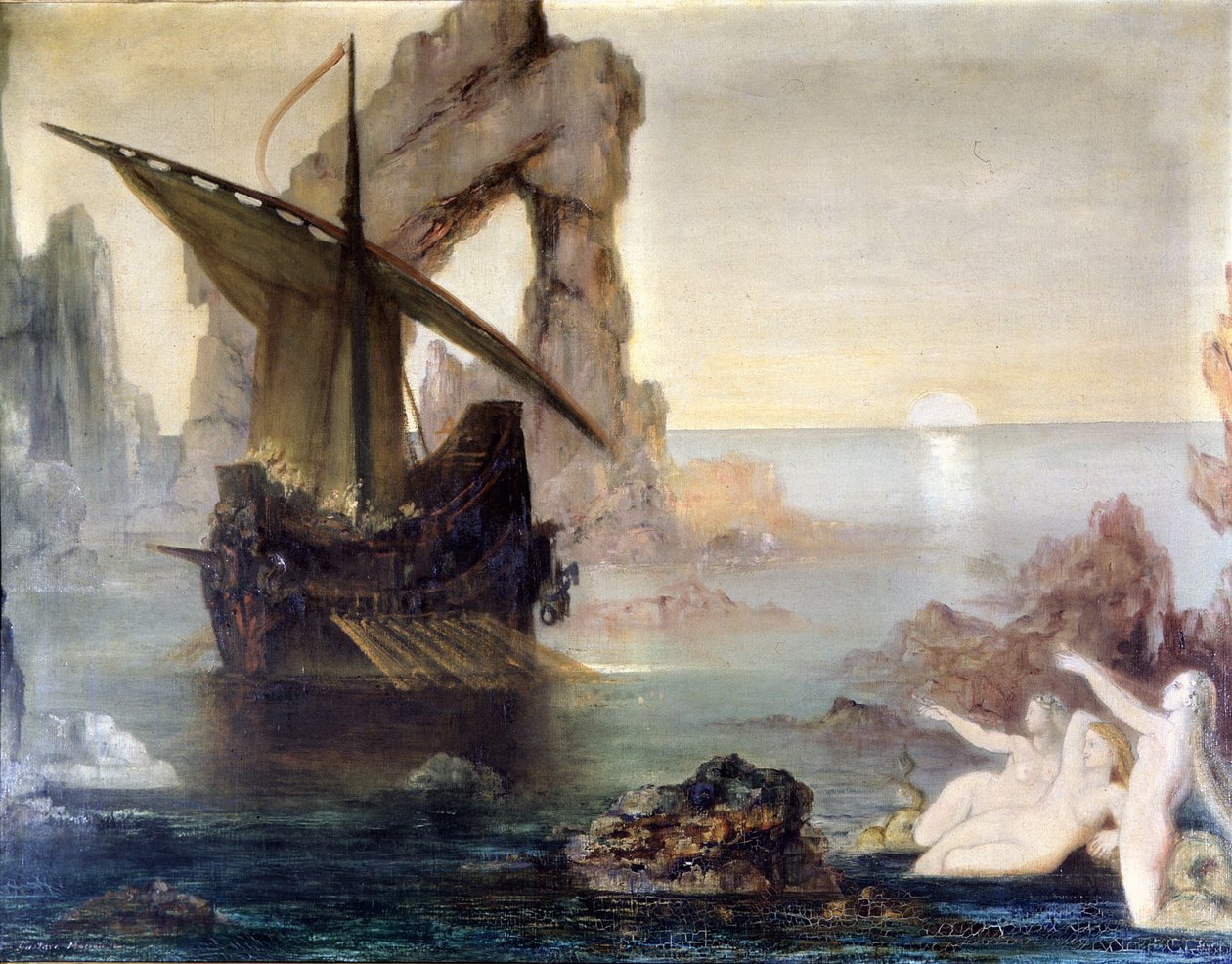 Ulysses ve Deniz Kızları, Gustave Moreau. by Gustave Moreau