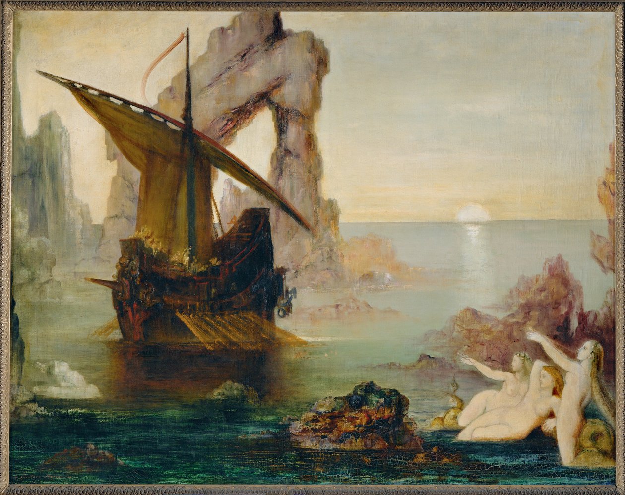 Ulysses ve Sirenler (tuval üzerine resim) by Gustave Moreau