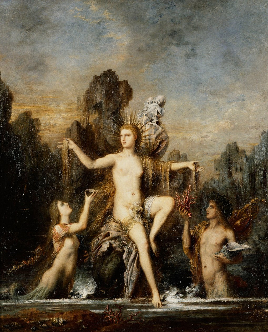 Denizden Yükselen Venüs; Dalgadan Çıkan Venüs, 1866 by Gustave Moreau