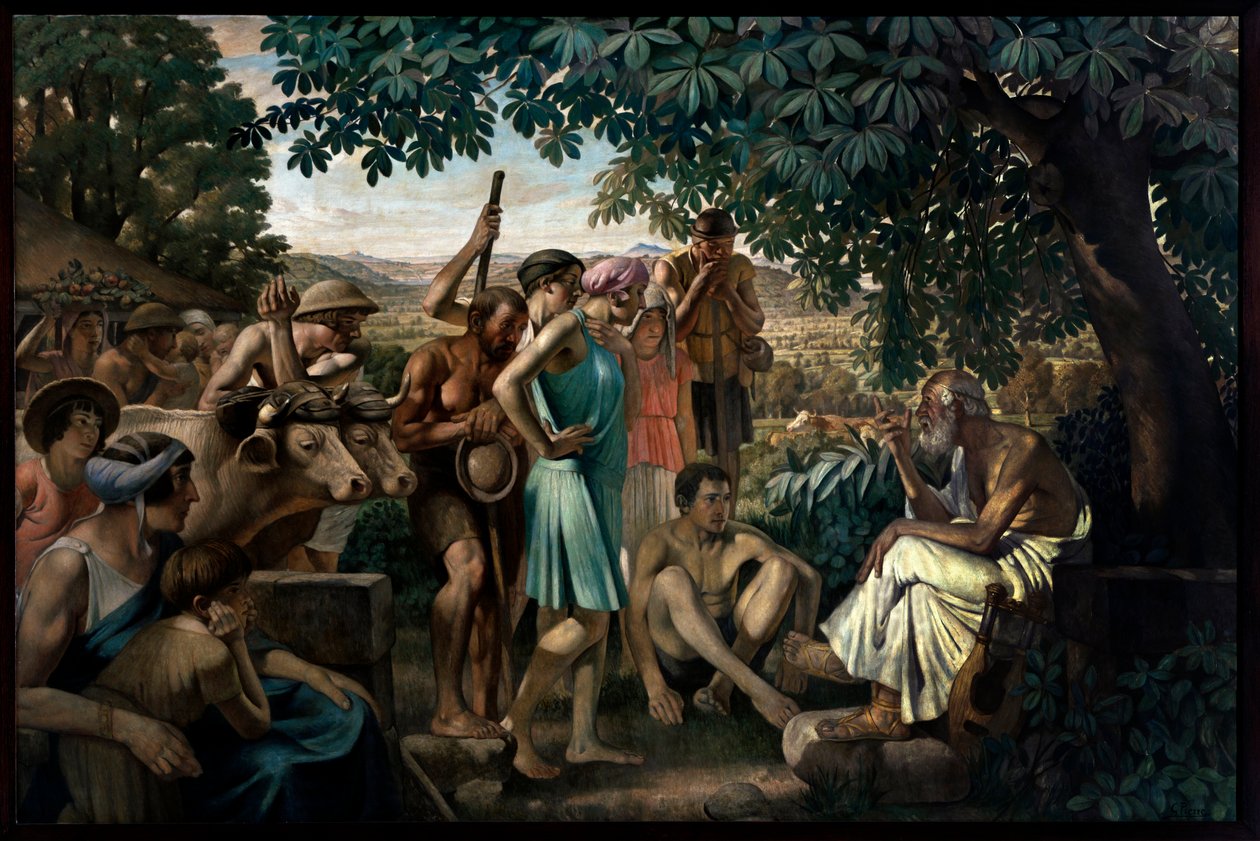Köylüleri Eğiten Şair by Gustave Pierre
