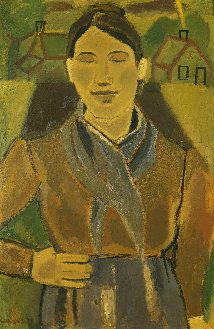 Flaman Köylü; La Paysanne Flamande, c.1935 (gemideki petrol) by Gustave de Smet