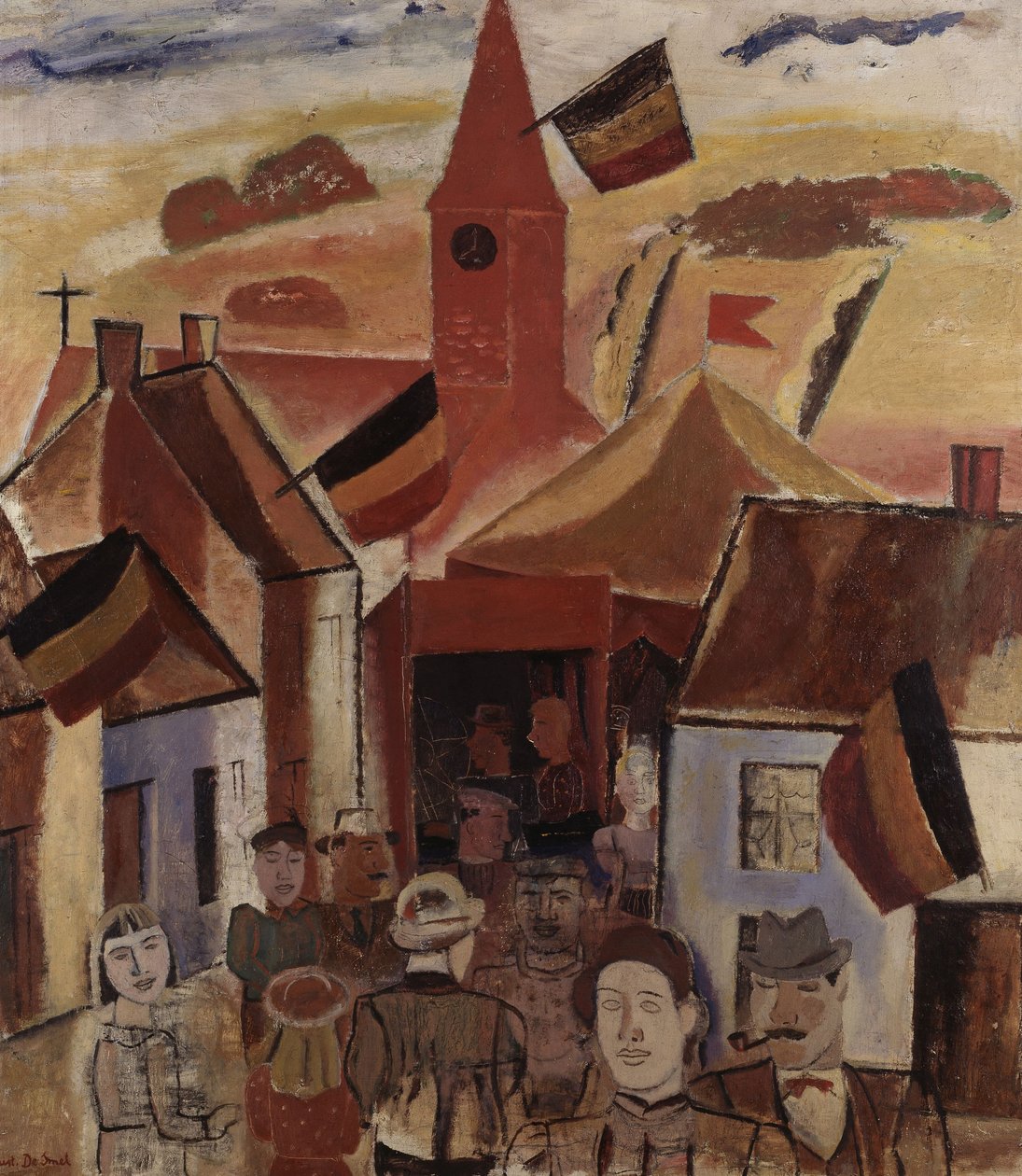 Köy Panayırı, c.1930 (tuval üzerine yağlıboya) by Gustave de Smet