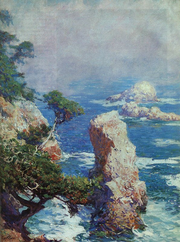 Point Lobos üzerinde sis by Guy Rose