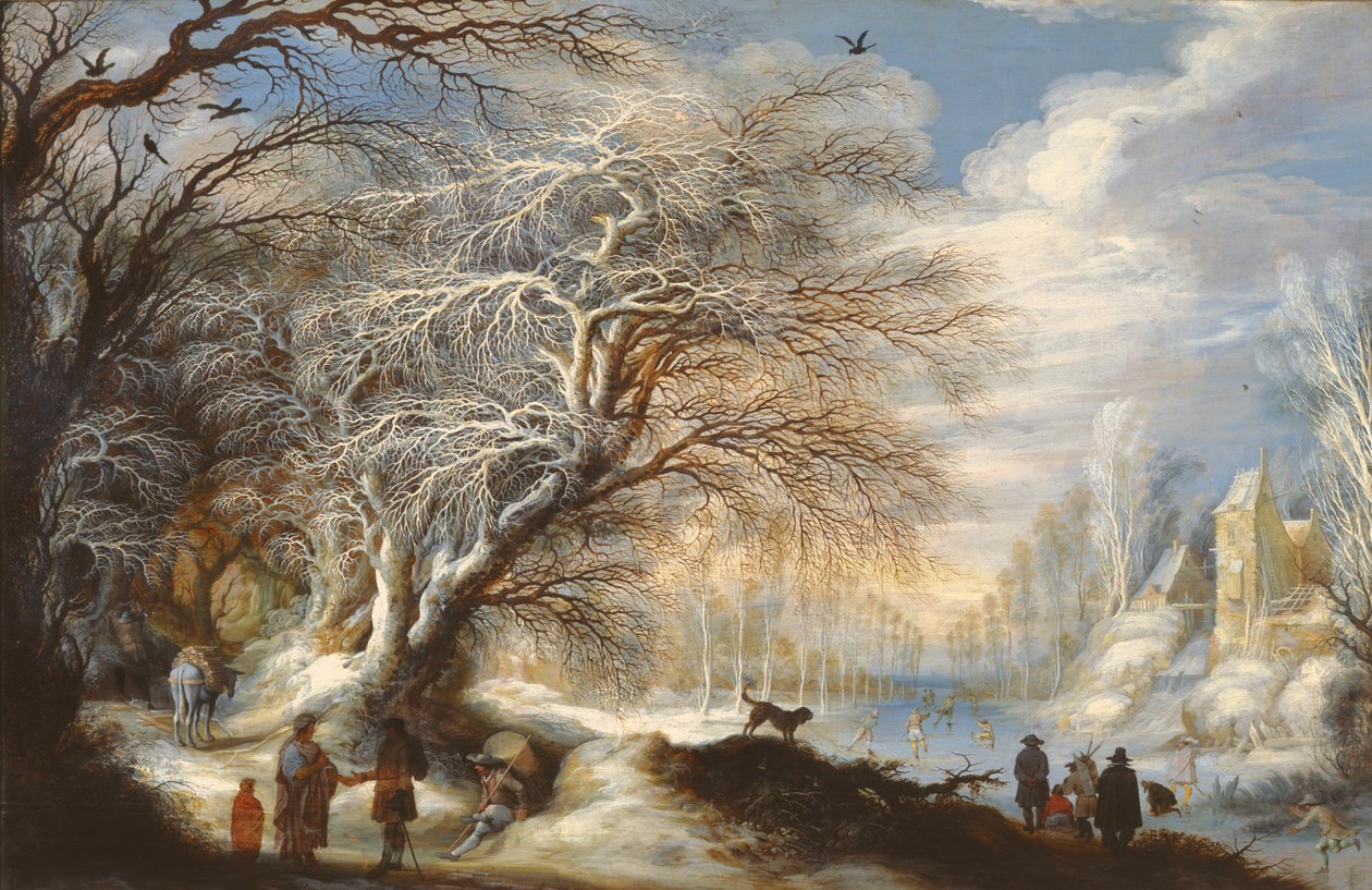 Kanalda Patenciler veya Kış Manzarası by Gysbrecht Lytens or Leytens