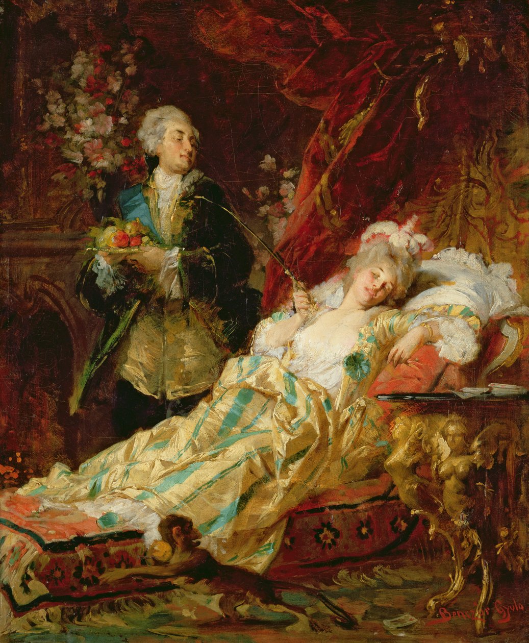 Louis XV ve Madam Dubarry by Gyula Benczúr