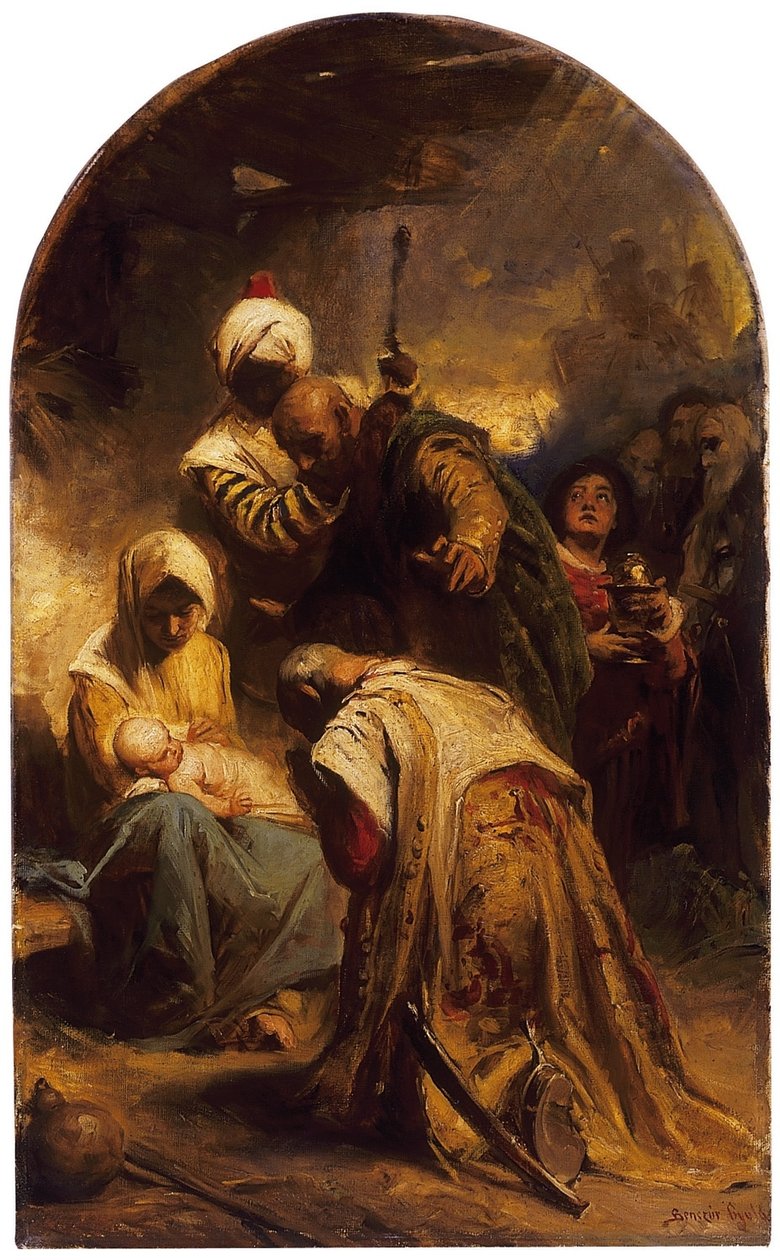 Üç kralın hayranlığı by Gyula Benczúr
