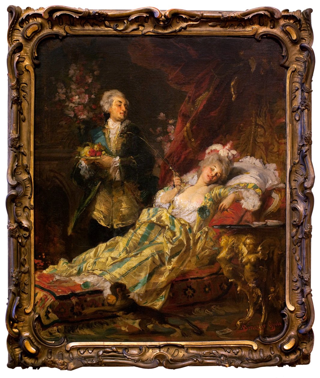 Louis XV (1710-1774) ve Madam Du Barry. (De Cantigny veya de Vaubernier olarak bilinen Jeanne Becu by Gyula Benczúr