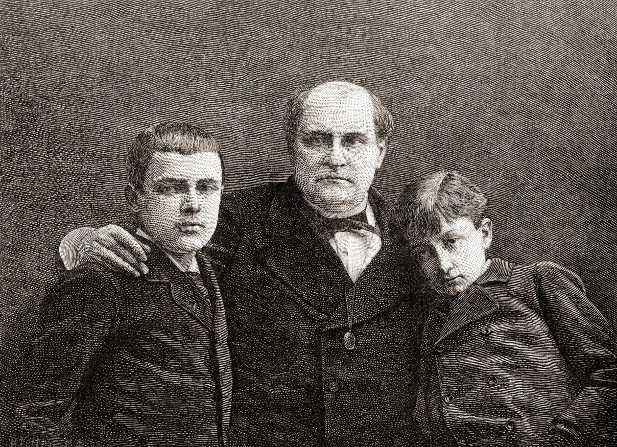 Prens Napoléon Bonaparte, iki oğlu Victor ve Louis ile The Century Illustrated Monthly Magazine