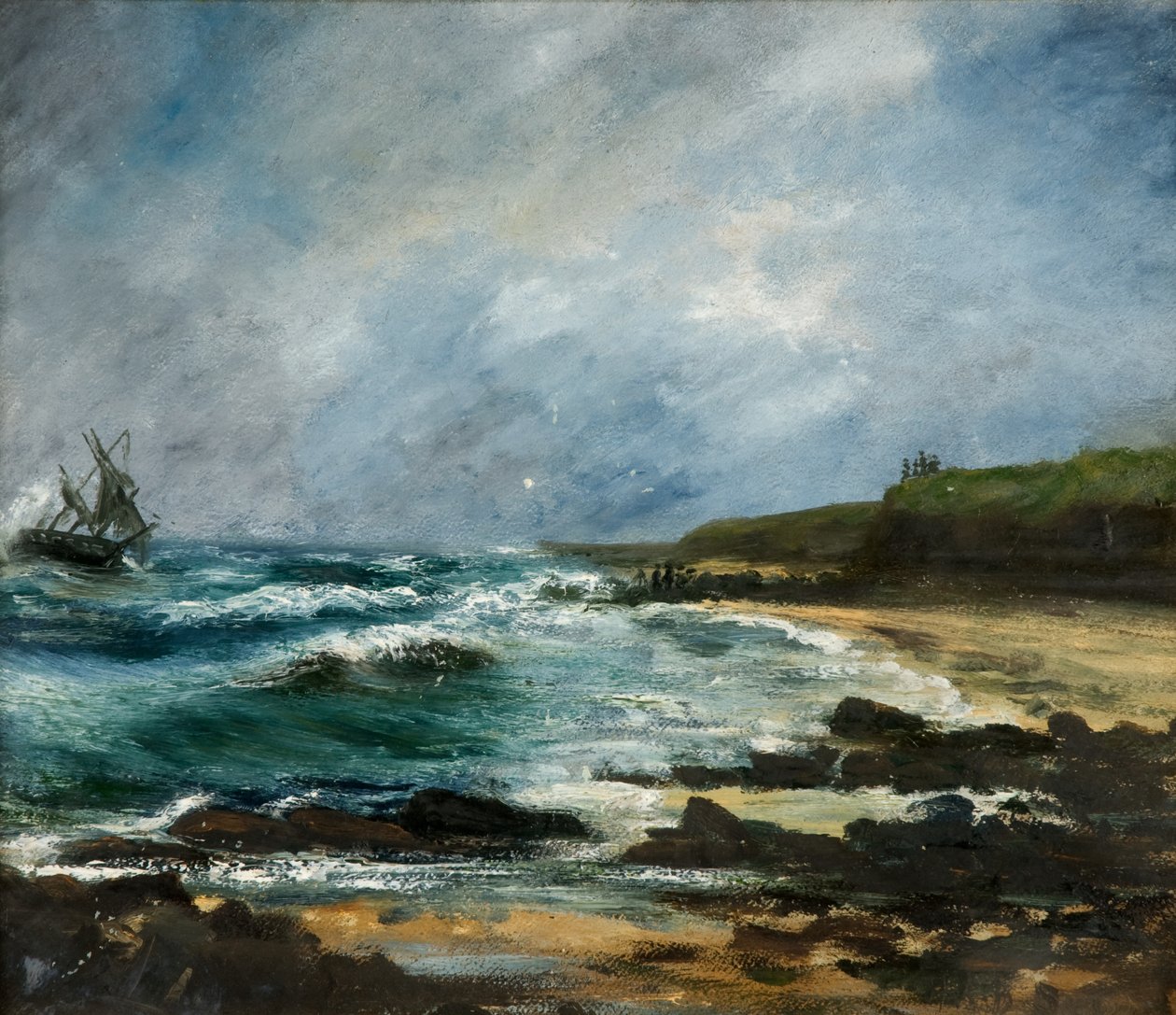 Marsden Cliffs açıklarında Rus ketch Julerneck enkazı by H.C.B. Scott