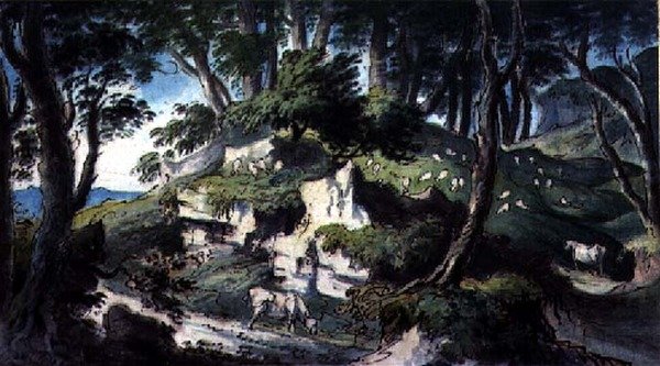 İnekler ve Koyunlarla Peyzaj by H.F. 1751 1812 Aylesford