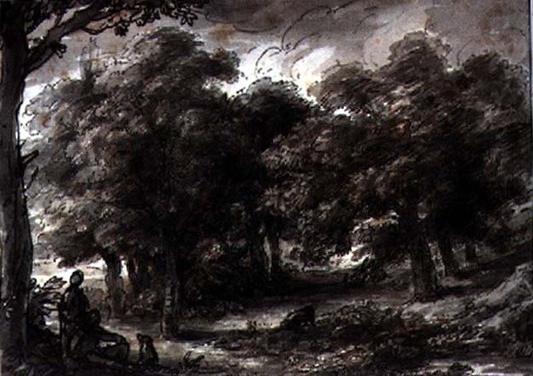 Figürlü Ağaçlık Peyzaj by H.F. 1751-1812 Aylesford