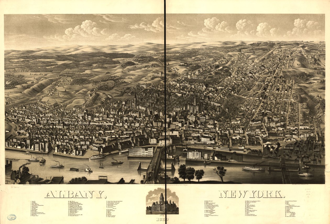 Albany, New York 1879. by H.H. Rowley and Co.; Beck and Pauli