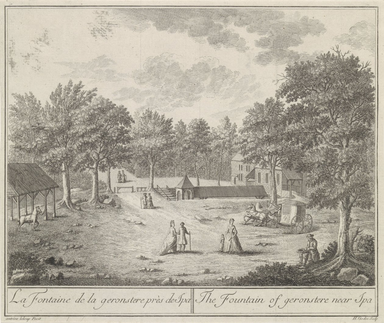 Spa yakınında La Fontaine de la geronstere by H.J. Godin