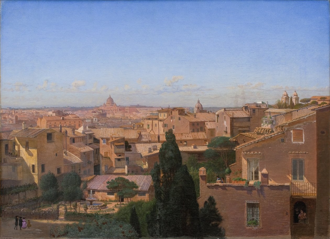 Sanatçının Evinden Görülen Roma Manzarası by H.J. Hammer