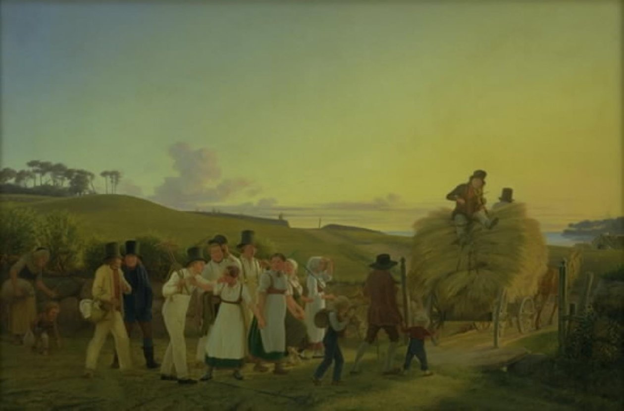 Çiftçiler son tahıl yüküyle tarladan eve dönüyor by H.J. Hammer