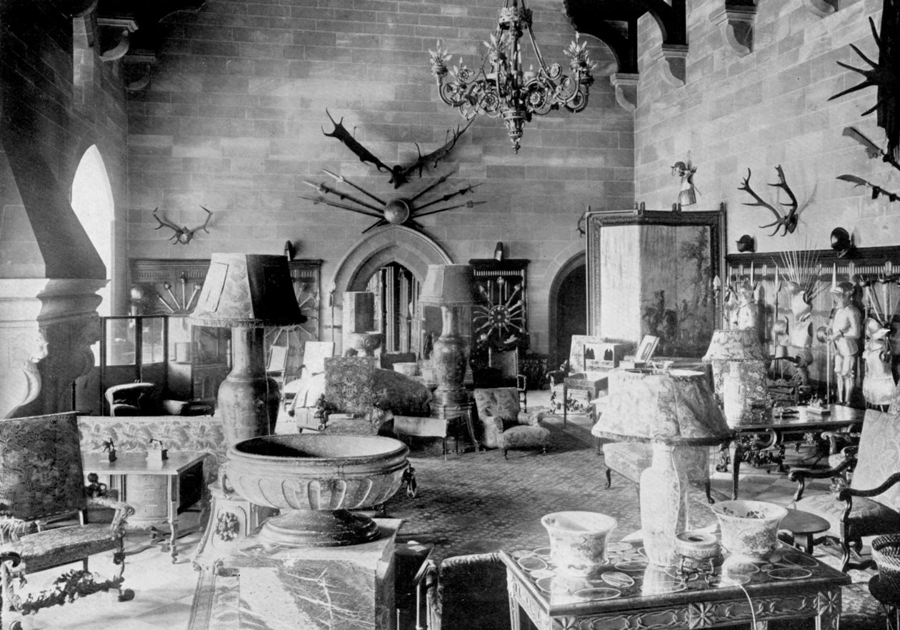 Büyük Salon, Warwick Kalesi, 1924-1926. by HN King