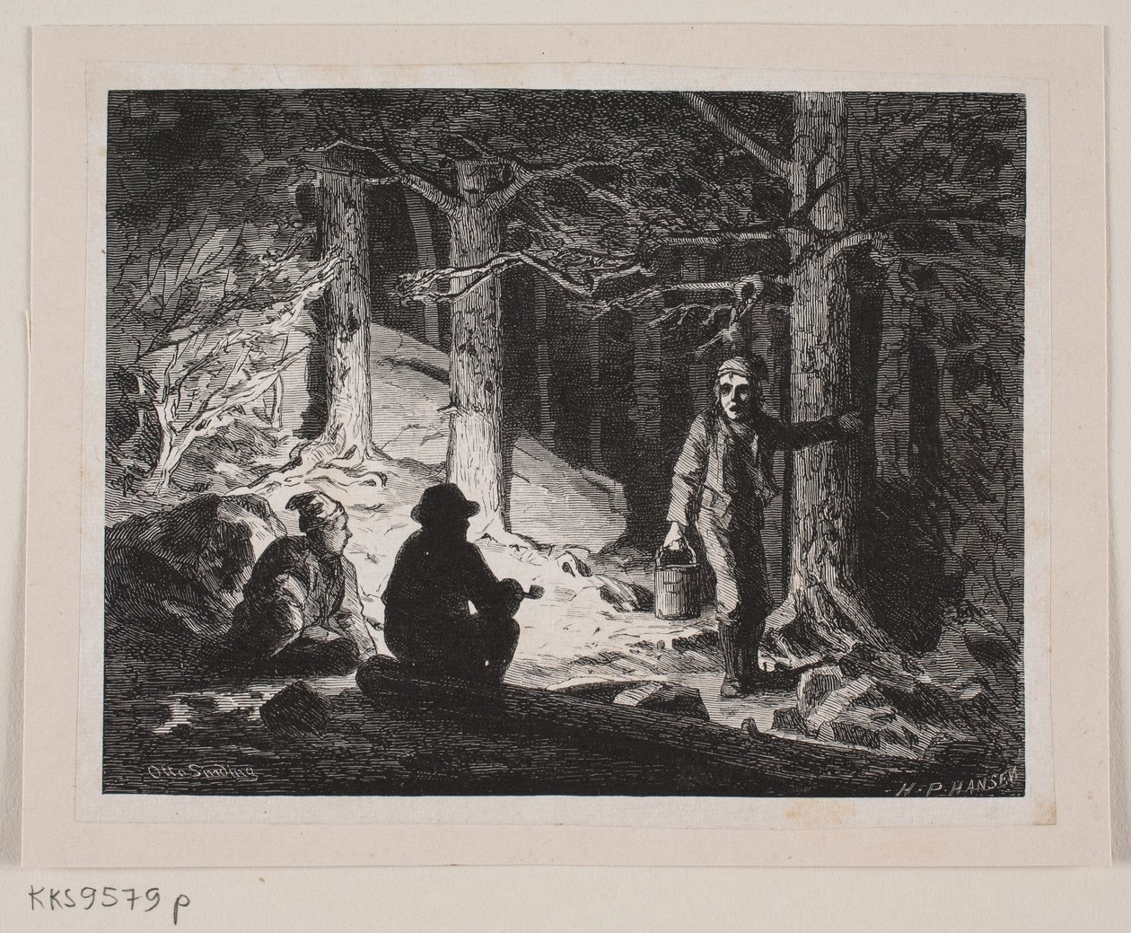 "Krogskoven'da Bir Yaz Gecesi" İllüstrasyonu by H.P. Hansen