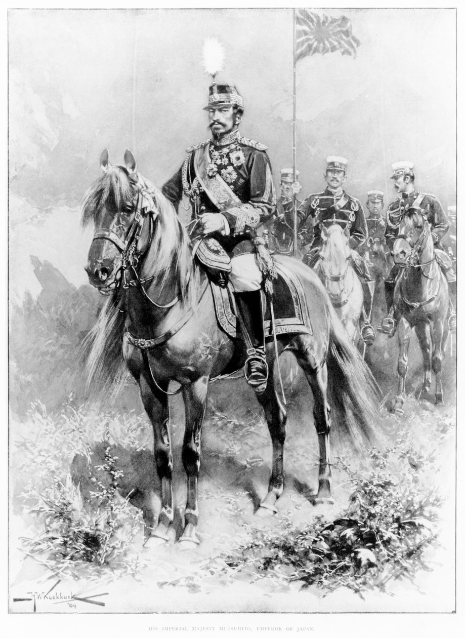 İmparatorluk Majesteleri Mutsuhito, Japonya İmparatoru (1852-1912), The Illustrated London News, 16 Ocak 1904 by H.W. Koekkoek