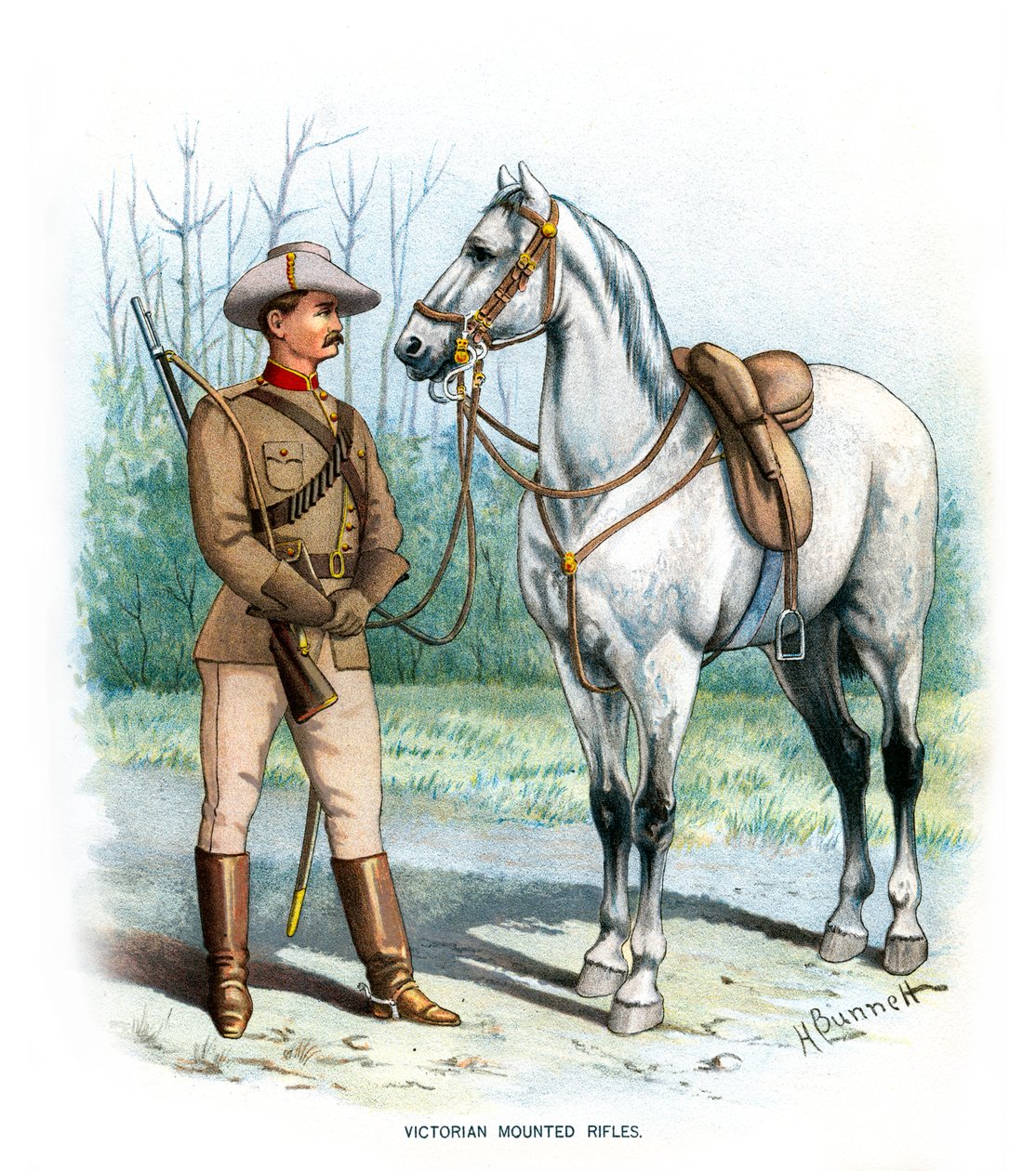 Victoria Atlı Tüfekler, c1890. by H. Bunnett