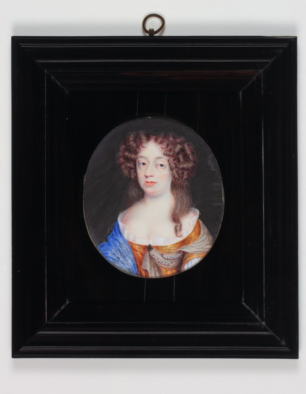 Frances Pierrepont, Newcastle Düşesi (fildişi üzerine suluboya) by H. Byrne