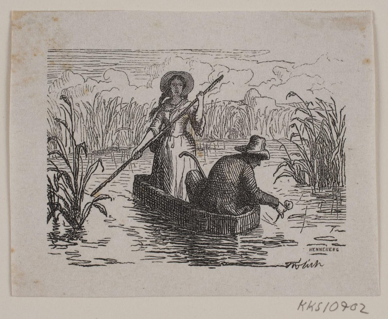 T. A. Becker, "The Ring at Hastrup" için illüstrasyon by H. C. Henneberg