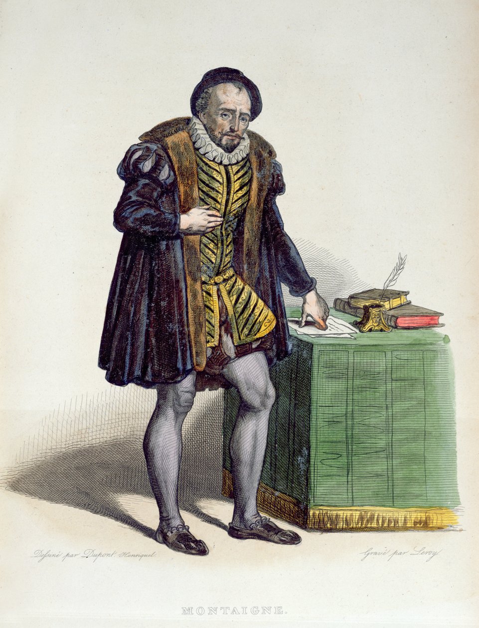 Michel Eyquem de Montaigne (1533-92), E. Mennechet
