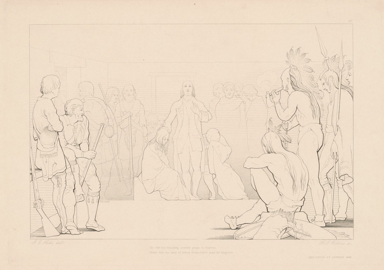 Kanayan Ülkesi İçin Cennete Dua Ediyor by H. G. Watkins, after George Elgar Hicks