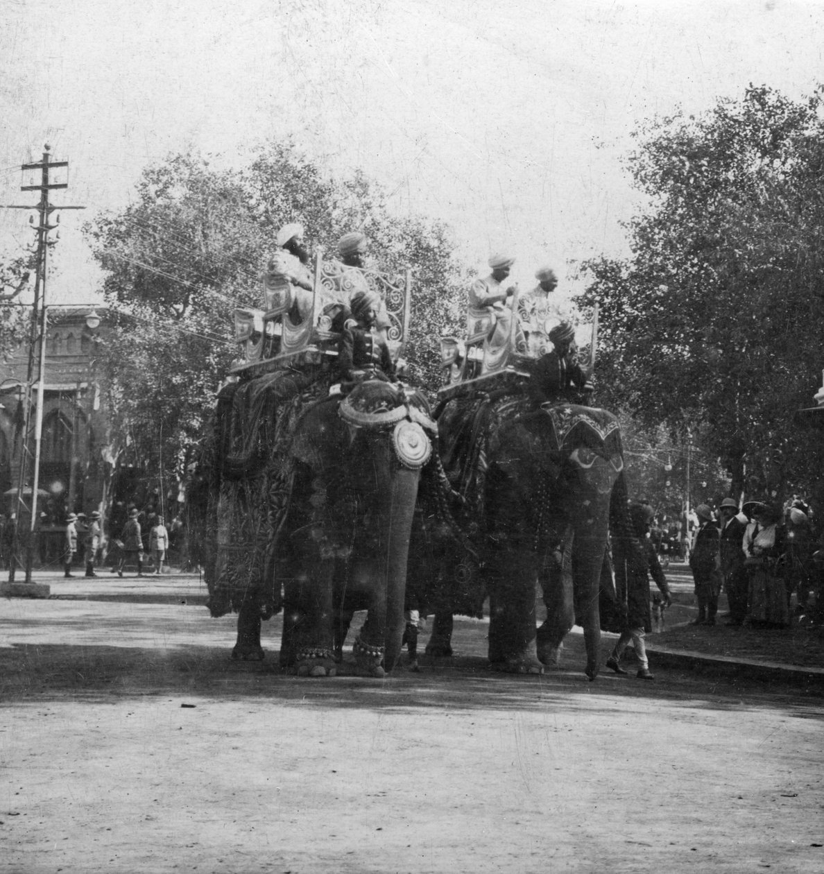 Bir alayda file binen bir Pencap prensesi, Delhi, Hindistan, 1900