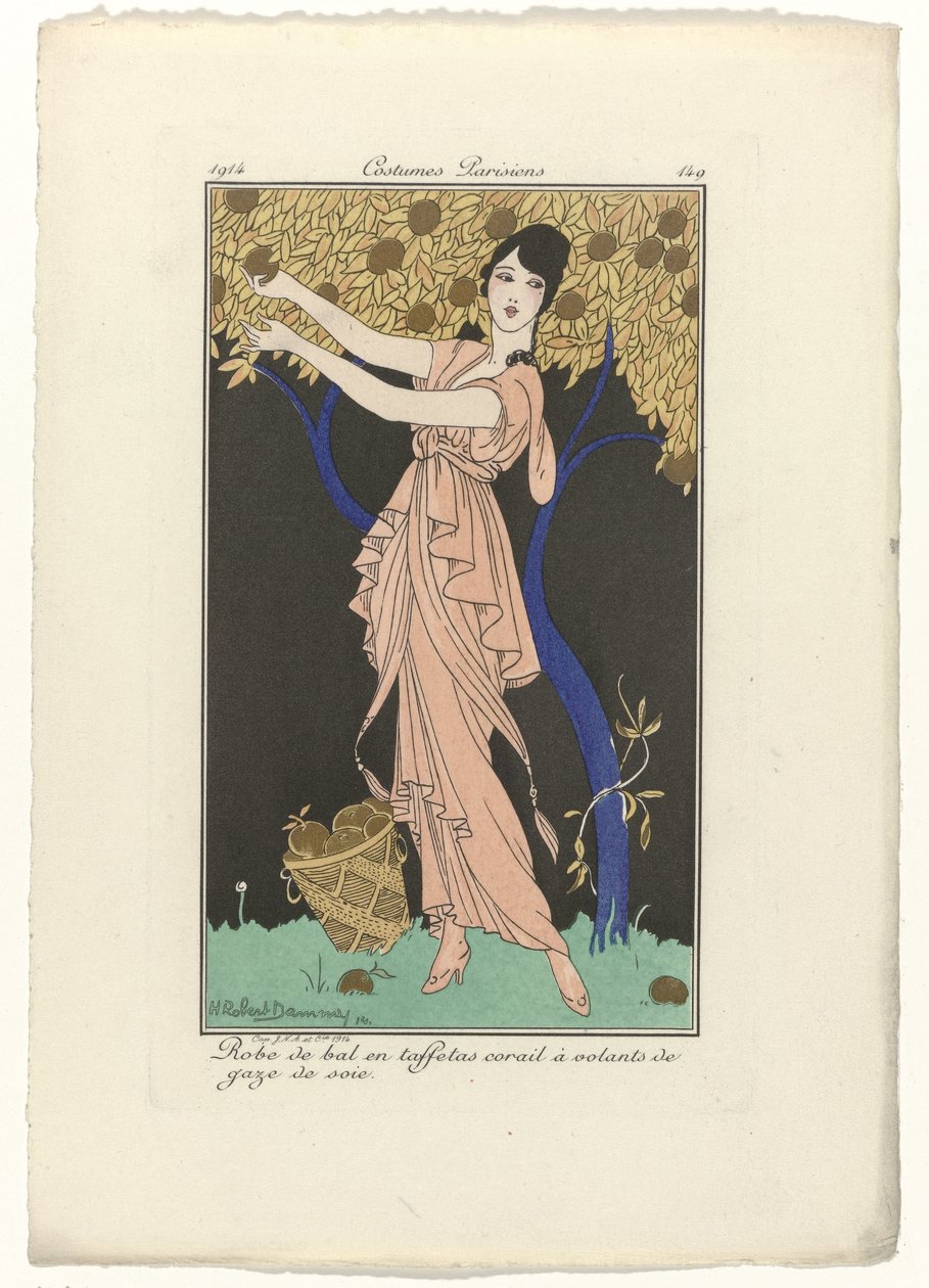 Journal des Dames et des Modes, Kostümler Parisiens, 1914, No. 149: Balo (...) by H. Robert Dammy